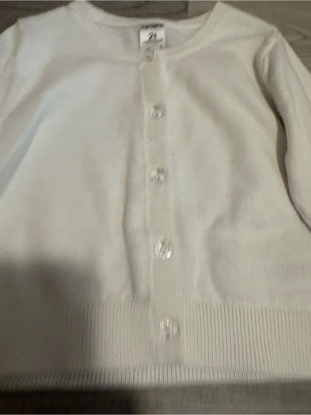 Carters White Button Up Cardigan 2T